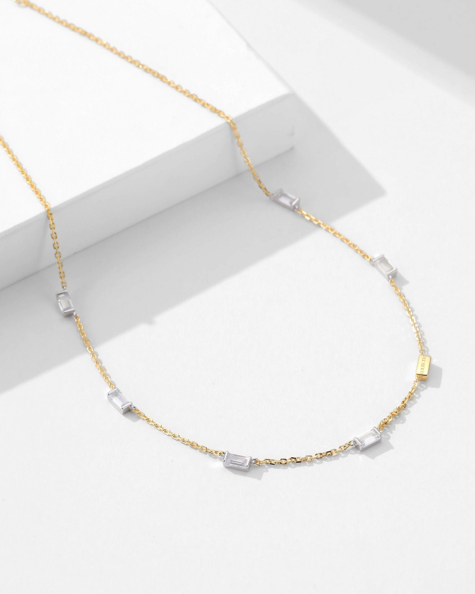 Bicolore Baguette Halskette - 8234000