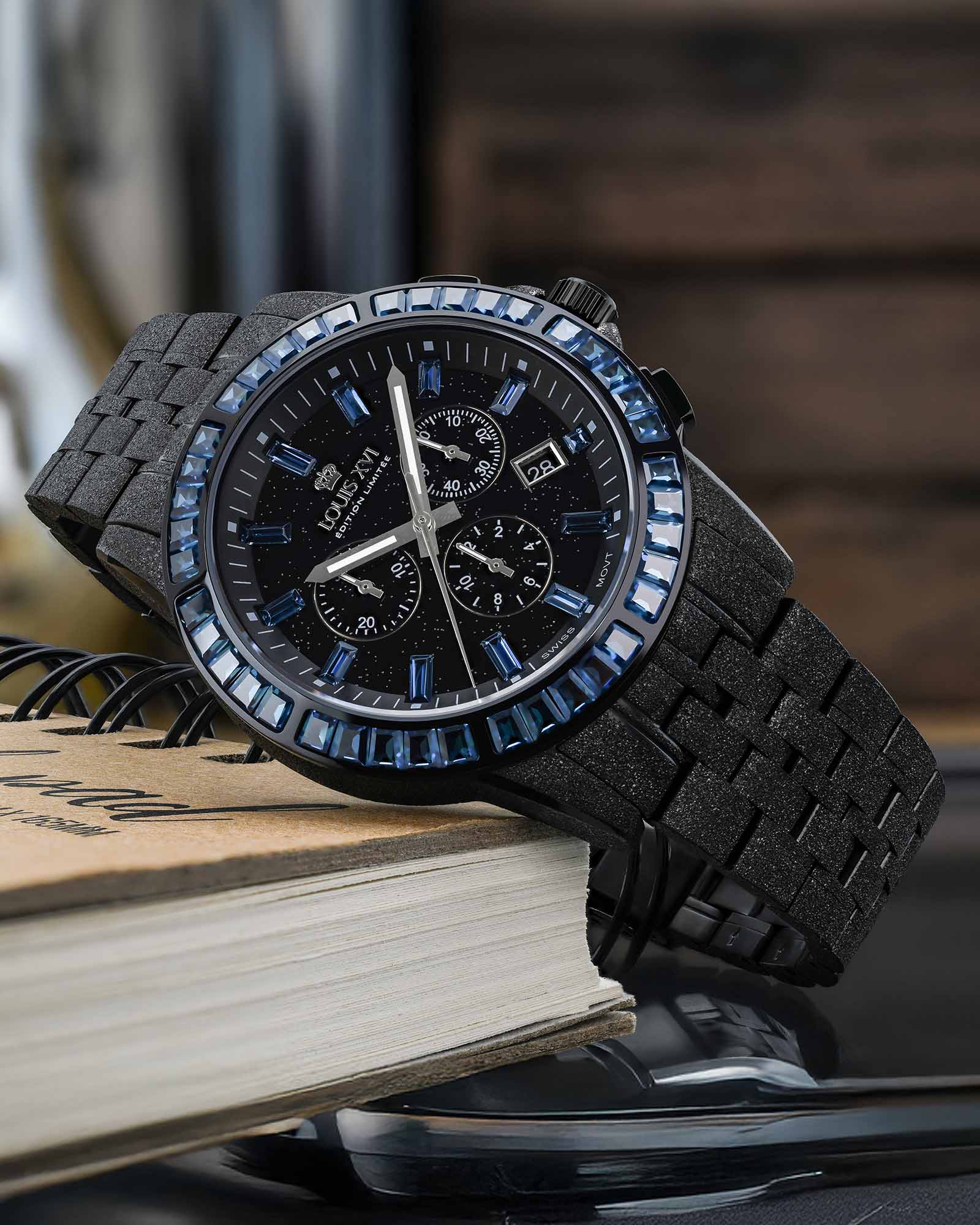 Majesté Givré Iced Out 1181 Bleu Minuit - 43mm