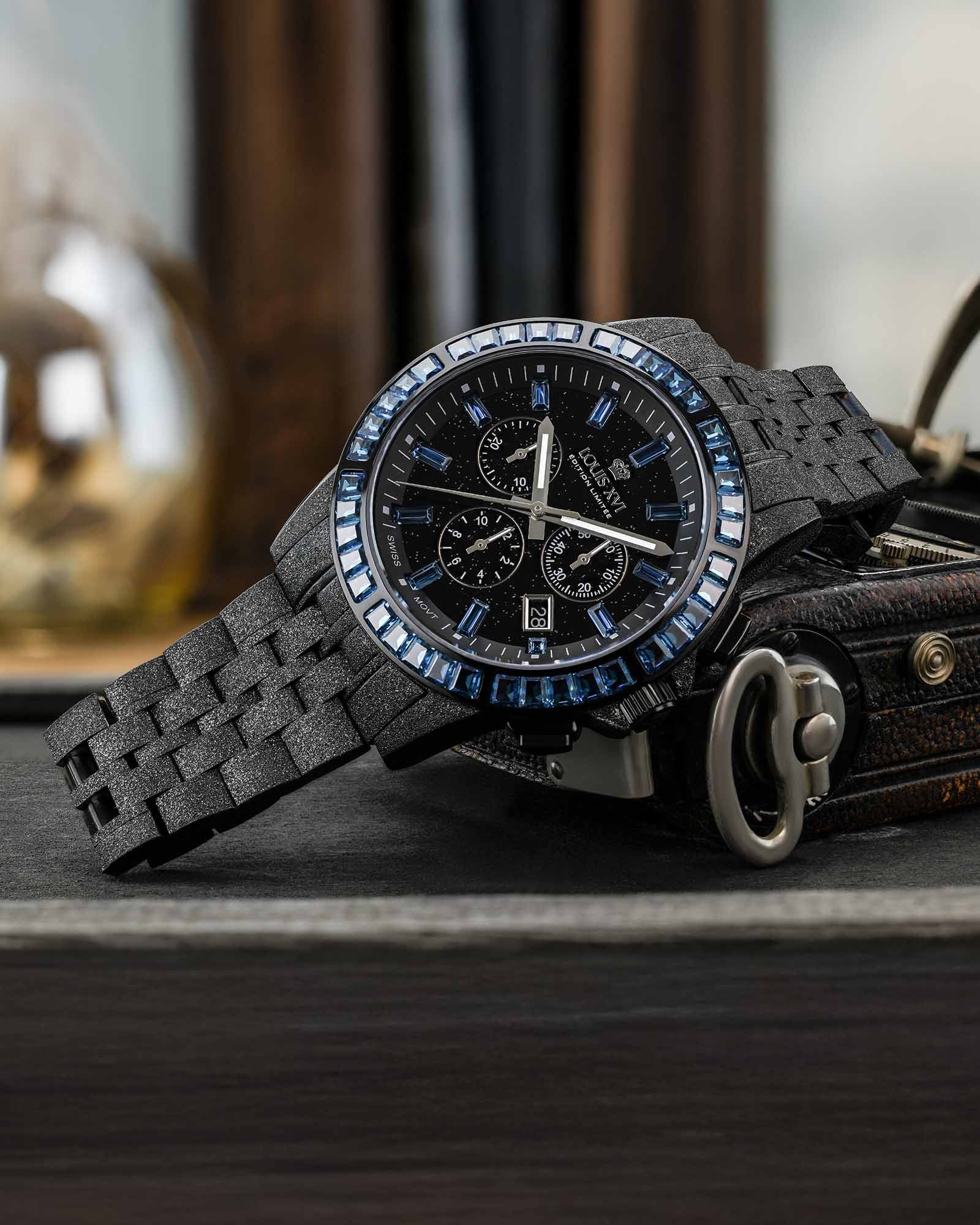 Majesté Givré Iced Out 1181 Bleu Minuit - 43mm