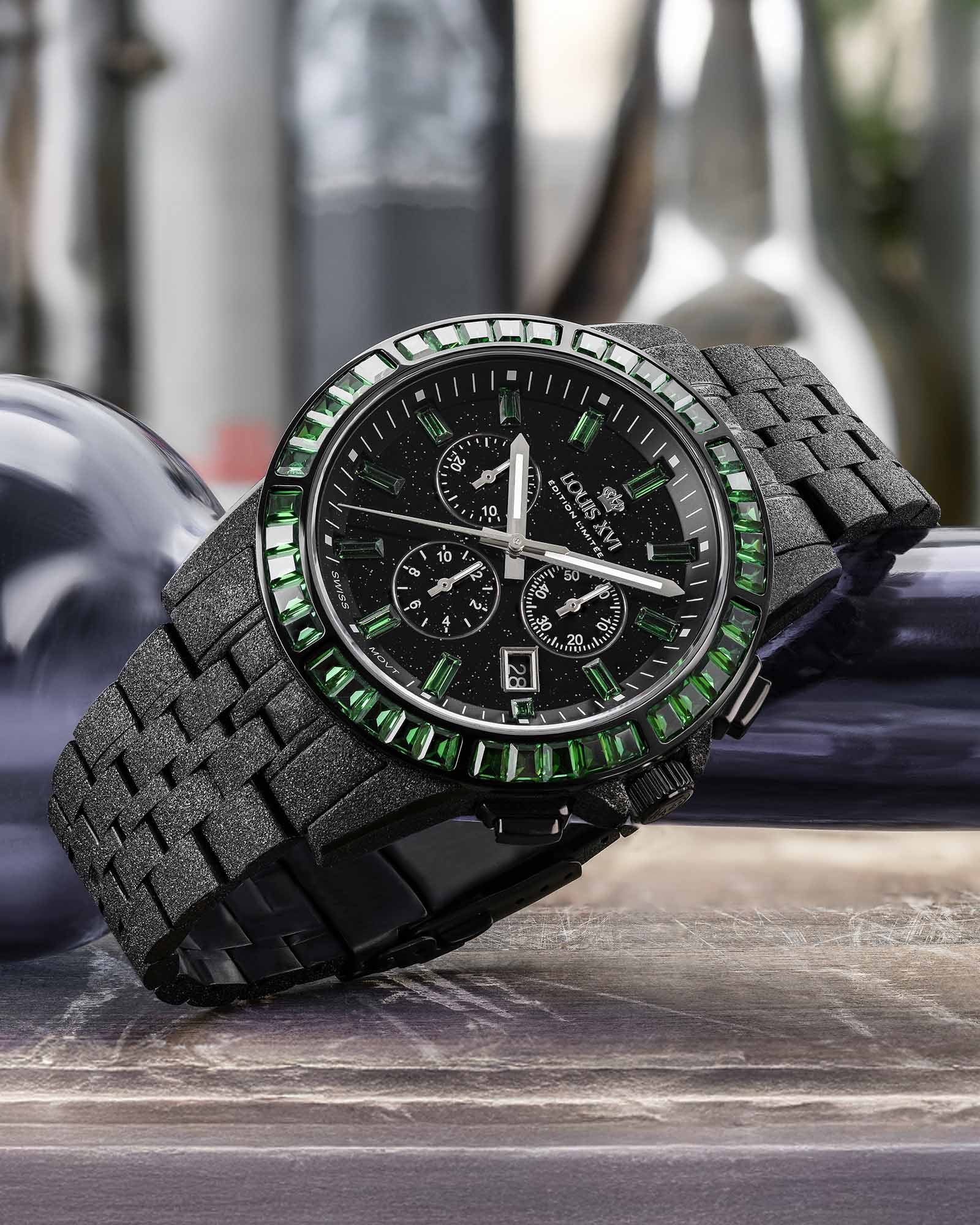 Majesté Frosted Iced Out 1182 Verde Smeraldo - 43mm