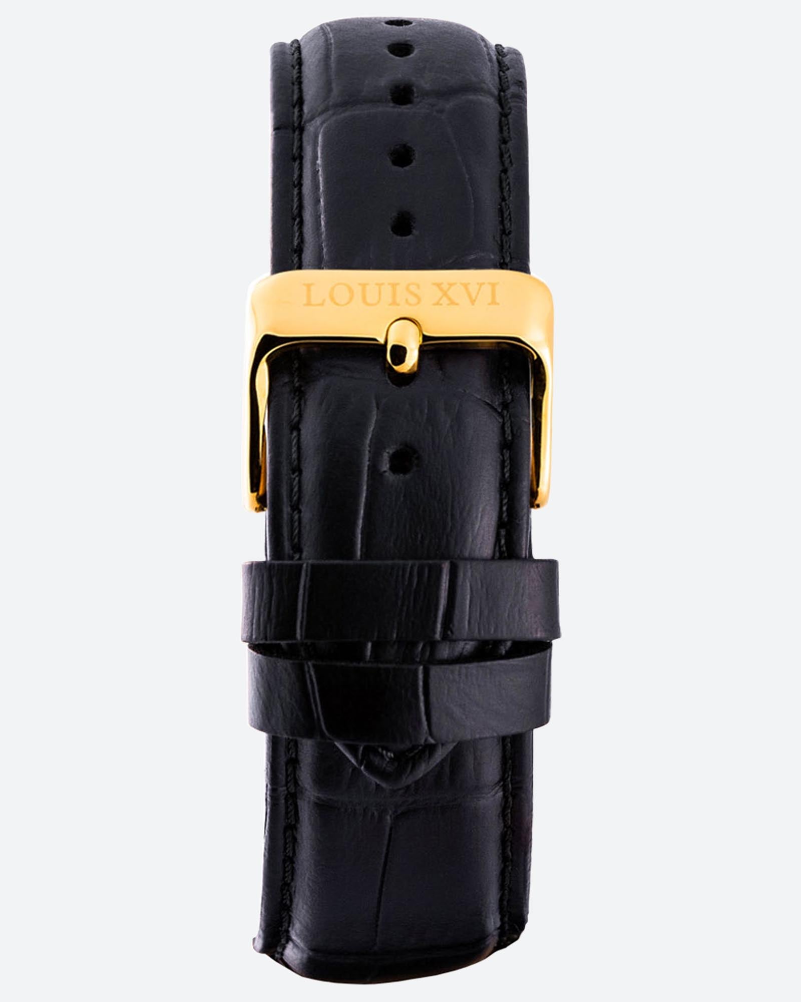 Leather Strap - Black/Gold