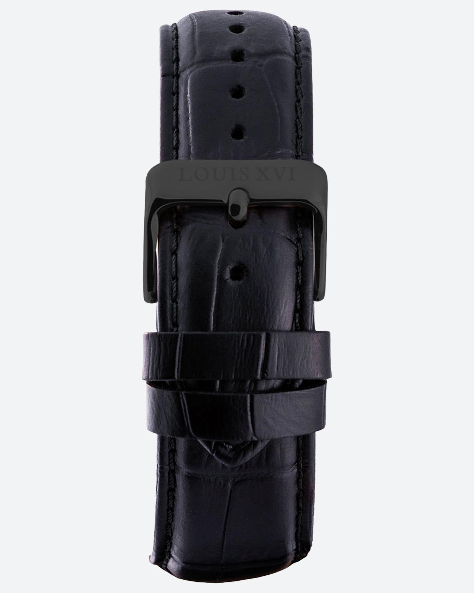 Leather Strap - Black/Black