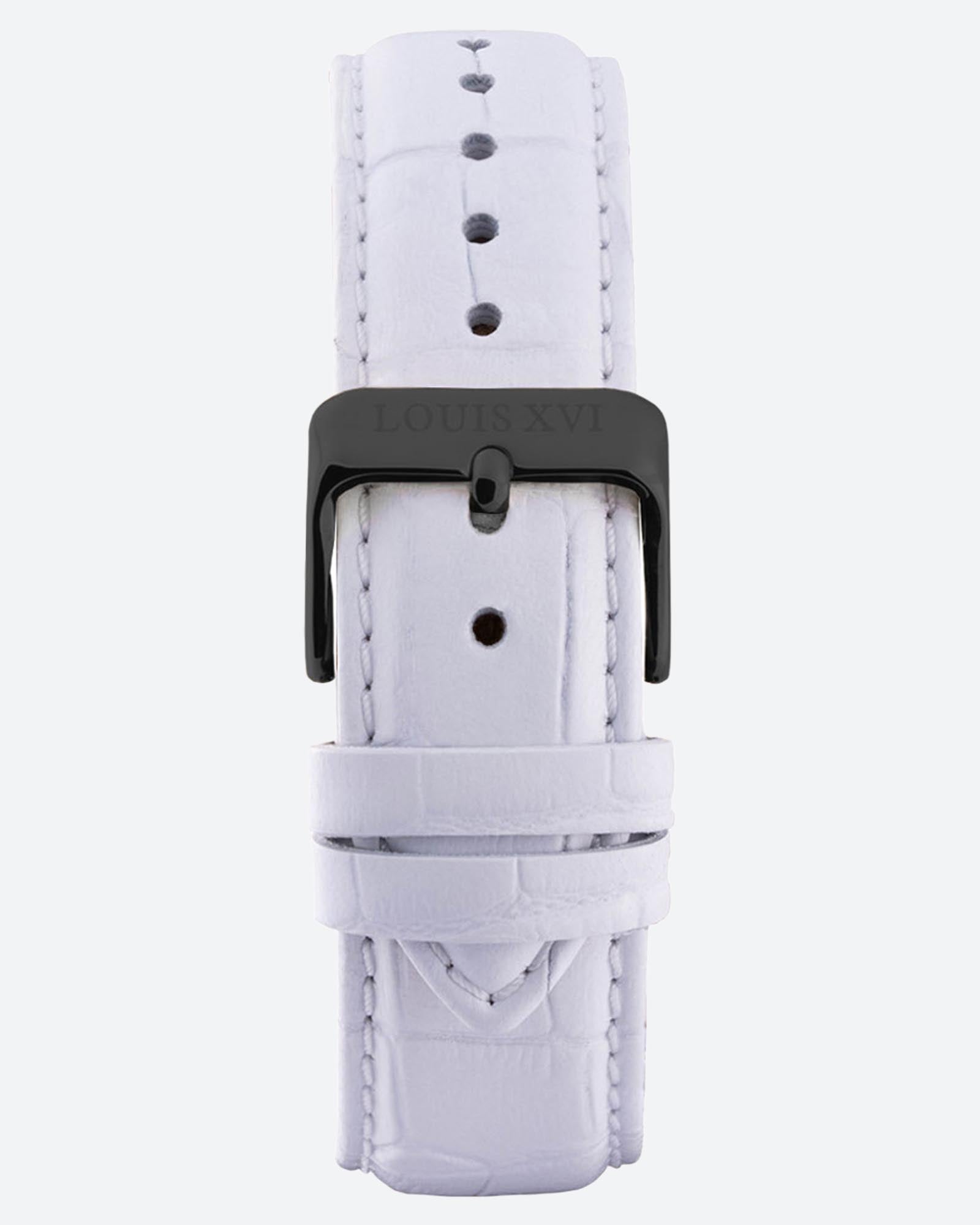 Leather Strap - White/Black