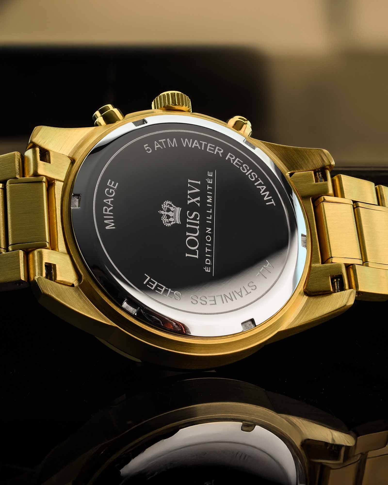 Mirage 3301 Chronograph Gold White