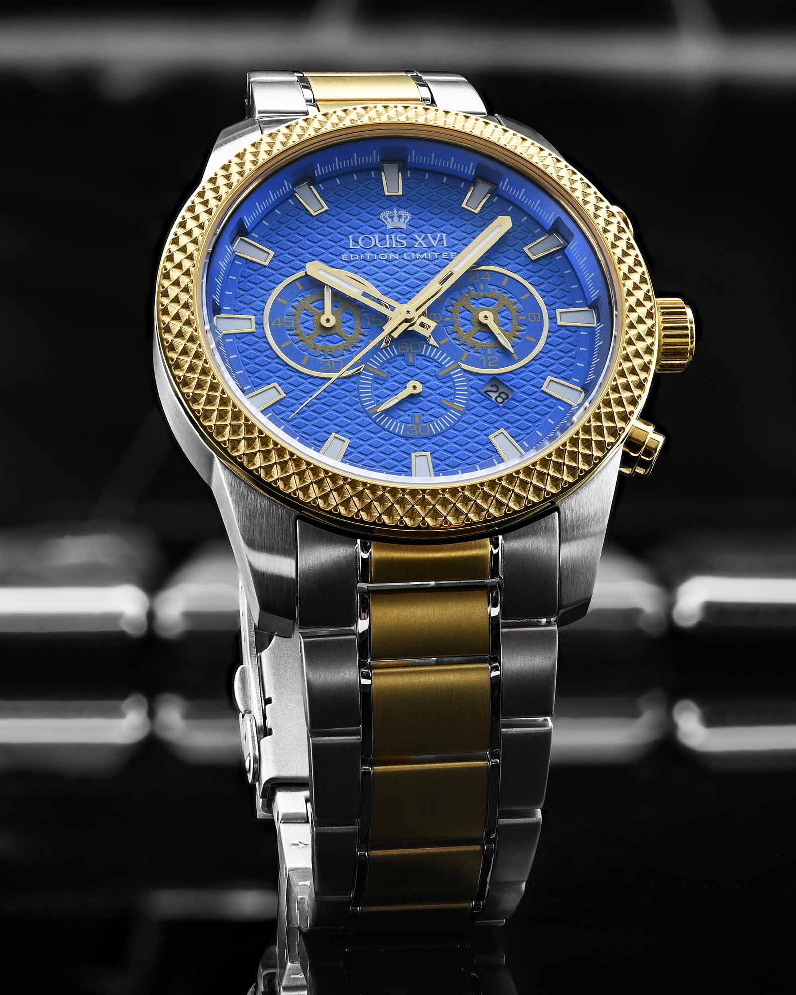 Mirage 3341 Chronograph Bicolor Blue