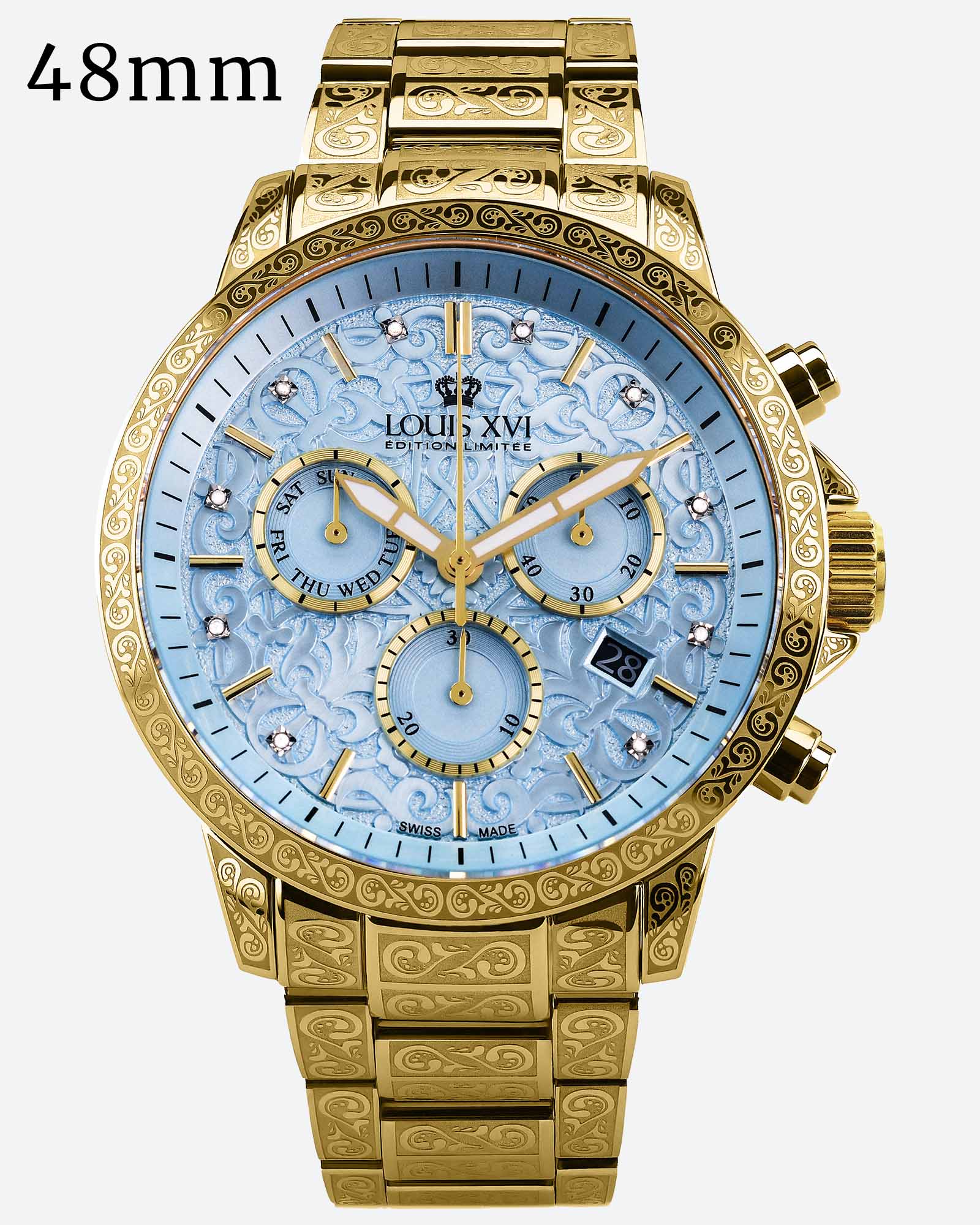 Palais Royale 4003 - Baby Blue Herrenuhr 48mm