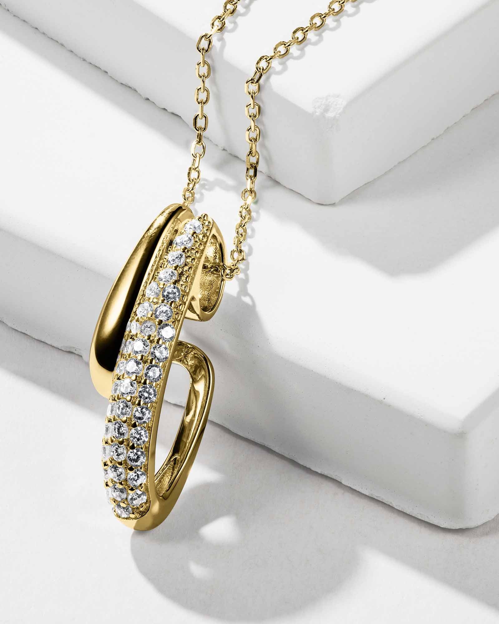 Gouttes Allongées Halskette - 8230200