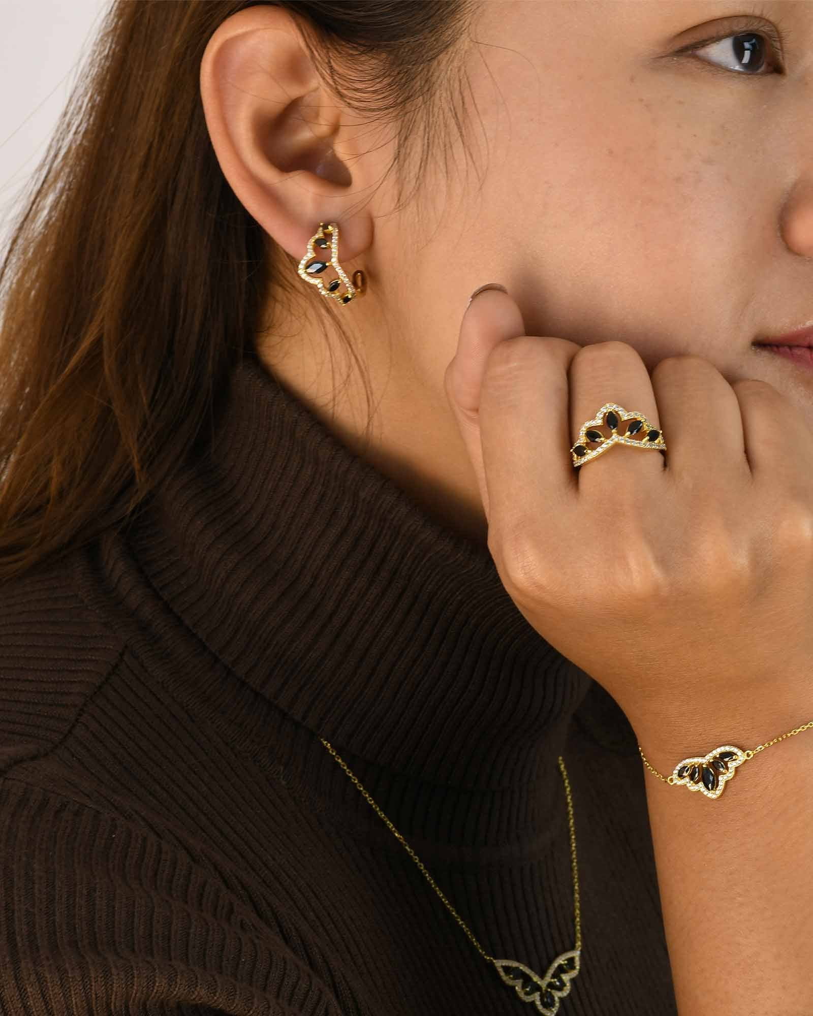 Noir Marquise Earrings - 8340300