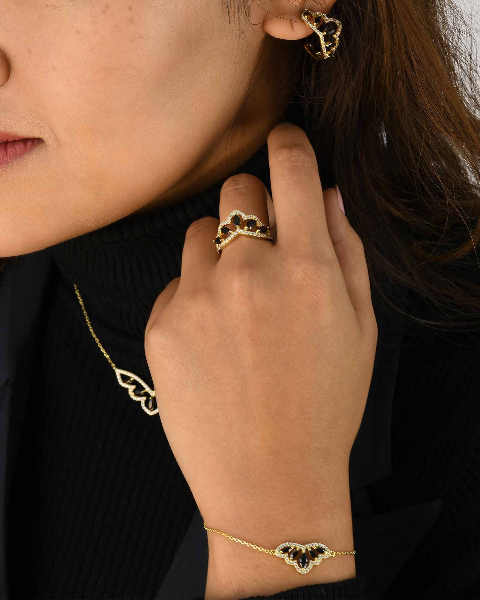 Noir Marquise Rings - 8310300