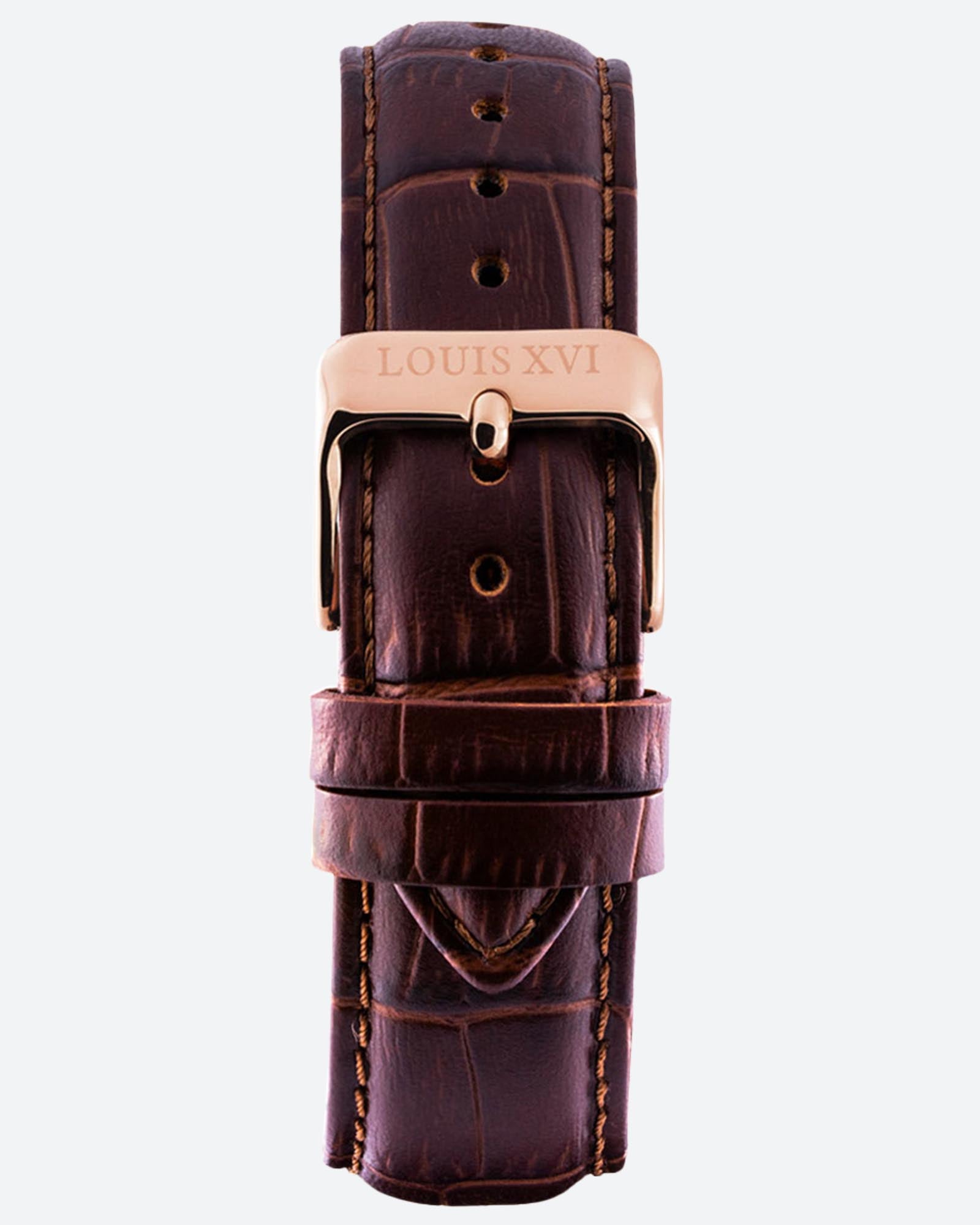 Leather strap - Brown/Rose gold