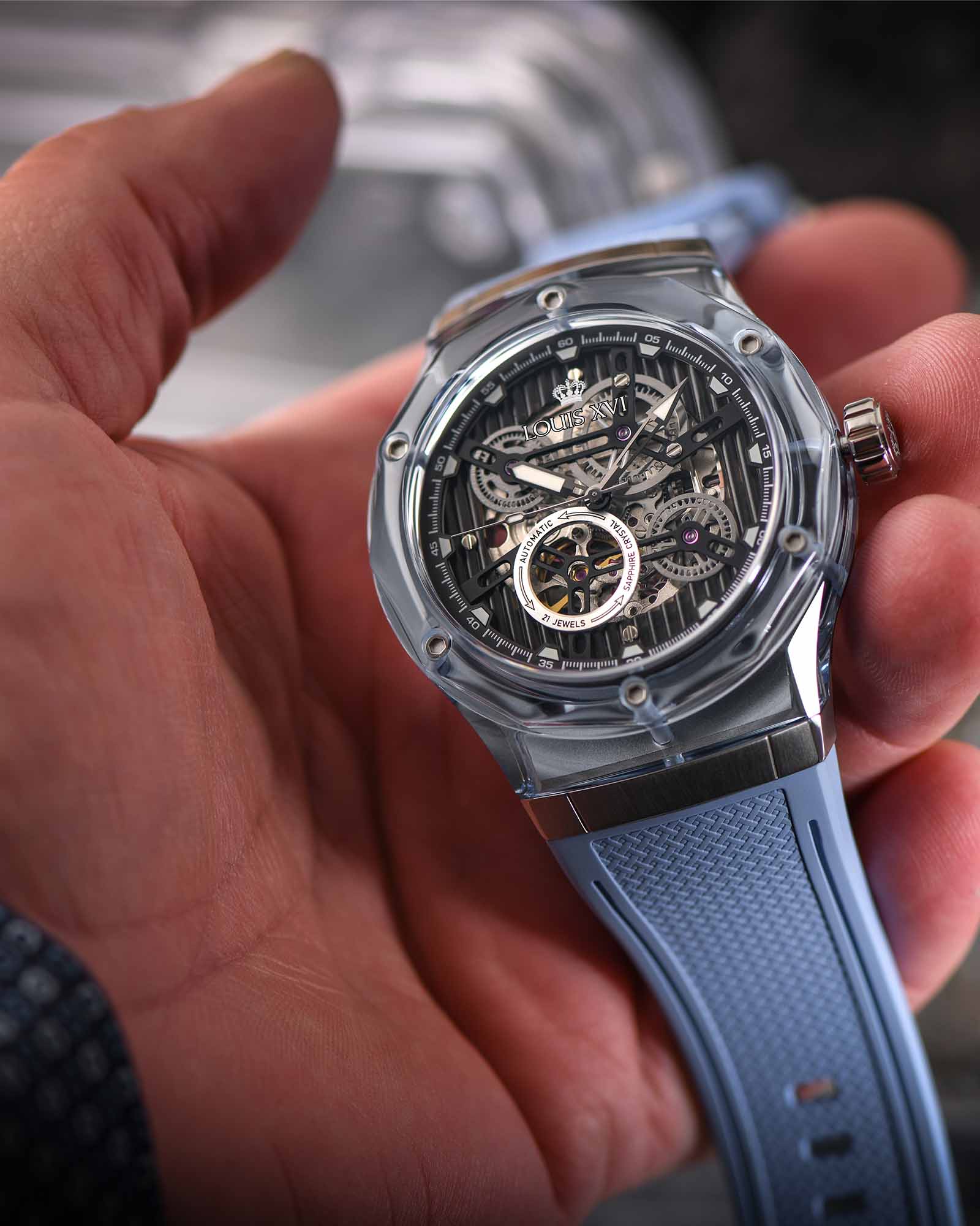 La Lumière Vetro Automatico Rif. 3823 – Baby Blue